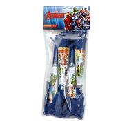 Ciao 28179 - Confezione da 4 Trombette 25 cm con Frangia Marvel Avengers, Multicolore