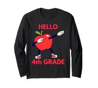 Ciao 4 ° grado Carino Dabbing Apple School Day Maglia a Manica