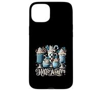 Ciao a Winter Sweet Cozy Coffee Lovers Snowman Christmas Custodia per iPhone 15 Plus