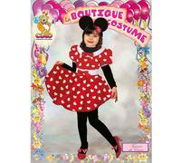 Ciao Abito Costume Carnevale Topina di Cuori Rosso Nero Bambina