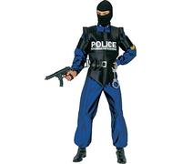 Ciao Agente Speciale Polizia Costume Bambino, Blu/Nero, 9-11 anni
