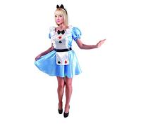 Ciao- Alice Wonderland Costume Travestimento Ragazza Donna Adulto, Colore Azzurro, Bianco, Nero, Rosso, Taglia unica 40-42, 14812