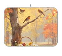Ciao Autunno Autunno Albero Frutta Riutilizzabile Piatto mat 18x24 Rettangolo Grande Scolapiatti mat Decorativo Home Decor Essentials