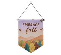 Ciao autunno autunno albero uccello appeso alla parete banner con asta telescopica divertente banner appeso decorazioni per feste per ufficio, scuola, aula, dormitorio, casa