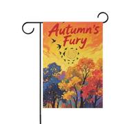 Ciao Autunno Autunno Albero Uccello Arancione bandierine all'aperto felice anno nuovo banner per Yard decorazione 12x18 doppia faccia