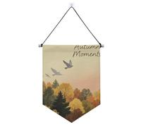 Ciao autunno autunno albero uccello banner appeso con asta telescopica banner per feste banner per feste e decorazioni per porte, pareti, finestre, giardini, cortile