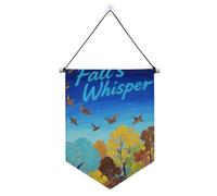 Ciao autunno autunno albero uccello blu banner gancio per parete con asta telescopica banner bandiere appeso decorazioni per feste per ufficio, scuola, aula, dormitorio, casa