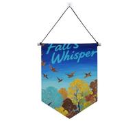 Ciao autunno autunno albero uccello blu banner gancio per parete con asta telescopica banner display decorazioni per feste all'aperto per porte, pareti, finestre, giardini, cortile