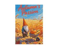 Ciao Autunno Autunno Campo di grano Nani inverno bandiere all'aperto Banner del Ringraziamento per la decorazione del cortile 28x40 double sided