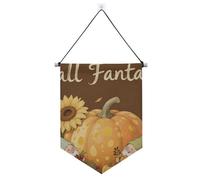 Ciao autunno autunno Dewalf zucca girasole appeso banner in tessuto con asta telescopica banner bandiere decorazioni da cortile all'aperto per ufficio, scuola, aula, dormitorio, casa