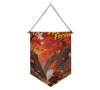 Ciao autunno autunno foglia d'acero nano appeso banner in tessuto con asta telescopica banner divertenti per camera decorazione patio esterno per ufficio, scuola, aula, dormitorio, casa
