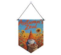Ciao autunno autunno girasole nano banner gancio per parete con asta telescopica banner da parete decorazioni per feste all'aperto per ufficio, scuola, aula, dormitorio, casa