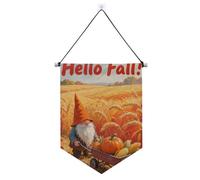 Ciao autunno autunno raccolto nani banner gancio per parete con asta telescopica banner bandiere decorazione esterna per interni, feste all'aperto