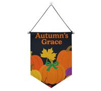Ciao autunno autunno zucca frutta banner da appendere con asta telescopica in tessuto banner decorazioni da appendere per ufficio, scuola, aula, dormitorio, casa
