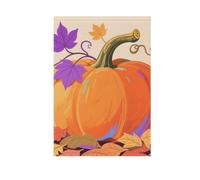 Ciao Autunno Autunno Zucca Scacchi Plaid inverno bandiere all'aperto banner colorato per la decorazione del portico 28x40 double sided