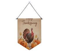 Ciao autunno autunno zucca turca banner appeso con asta telescopica banner bandiera appeso decorazione da parete per ufficio, scuola, aula, dormitorio, casa