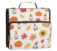 Ciao Autunno Foglia d'Acero Zucca Nano 3 Anelli Cerniera Raccoglitore Organizzatore con Cinghia Multi-Tasca Forniture scolastiche Organizzatore per la Scuola Clip de cremallera escolar