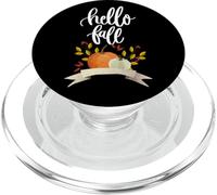 Ciao autunno, foglie di caduta, zucche e vibrazioni autunnali PopSockets PopGrip per MagSafe