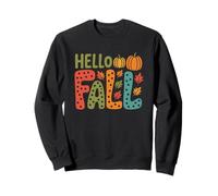 Ciao Autunno Foglie di Zucca Vibrazioni Autunnali Felpa