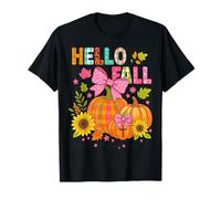 Ciao Autunno Ringraziamento Coquette Boho Floreale Autunno Vibes Maglietta