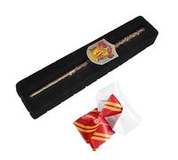 Ciao- Bacchetta Hermione Granger (30cm) con Cravatta e Stemma Gryffindor in giftbox Harry Potter, Colore Marrone, Taglia Unica, 31417