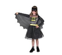 Batgirl Costume Travestimento DC Comics con Gonna in Tulle Nero Giallo Bambina