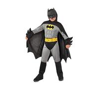 Ciao-Batman Classic costume bambino originale DC Comics (Taglia 8-10 anni) con muscoli pettorali imbottiti, Colore Grigio/Nero, 11701.8-10