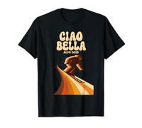 Ciao Bella Alpi 2026 Sci Stile Vintage Italia Maglietta