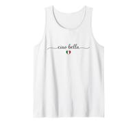 Ciao Bella Bandiera Italiana Cuore Design Italia Souvenir Canotta