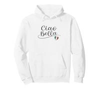 Ciao Bella Bandiera Italiana Cuore Italia Design Souvenir Felpa con Cappuccio
