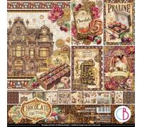 Ciao Bella Blocco di carta "Chocolate Wanderlust", 30,5 x 30,5 cm