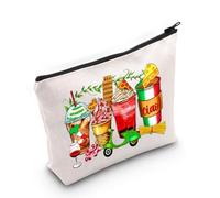 Ciao Bella Borsa per il trucco con scritta italiana Ciao regalo tazza di tè latte borsa cosmetica regalo viaggio italiano Hello Pouch Bag, Ciao Milk Tea - Trousse per trucco