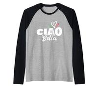 Ciao Bella Ciao Bella Cuore Italiano Espressione Maglia con Maniche Raglan