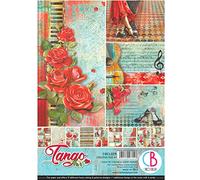 Ciao Bella, Creative Pad CBCL029, Tango, 9 Fogli A4, 8.3x11.7 in, 21x29.7 cm, 17 Disegni/1 Ciascuno + Copertina, Blocco di Carta Scrapbooking