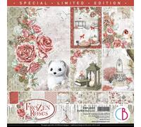 Ciao Bella Double-Sided Paper Pack 90lb 12"X12" 12/Pkg-Frozen Roses, 12 Designs/1 Each -CBPM039