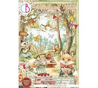 Ciao Bella Ephemera - Diario per lavori con la carta, creazione di biglietti, scrapbooking e collage, 140 g/m² (festa nel bosco)