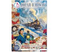 Ciao Bella Ephemera - Diario per lavori con la carta, creazione di biglietti, scrapbooking e collage, cartoncino da 140 g/m² (Polar Railway)