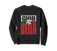 Ciao Bella Graffiti Italia Flag Testo Street Art Design Felpa