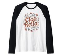 Ciao Bella Italia Estetica retrò Minimal Garden Style Maglia con Maniche Raglan
