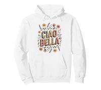 Ciao Bella Italia Floreale retrò Minimalista Amante del Giardino Fiore Felpa con Cappuccio