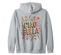 Ciao Bella Italia Floreale retrò Minimalista Amante del Giardino Fiore Felpa con Cappuccio