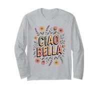 Ciao Bella Italia Floreale retrò Minimalista Amante del Giardino Fiore Maglia a Manica