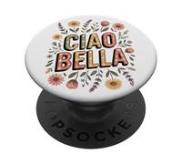 Ciao Bella Italia floreale retrò minimalista amante del giardino fiore PopSockets PopGrip Adesivo