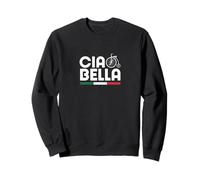 Ciao Bella Italia Old Retro Bike Grafica Bandiera Italiana Felpa
