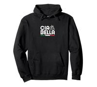Ciao Bella Italia Old Retro Bike Grafica Bandiera Italiana Felpa con Cappuccio