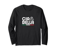 Ciao Bella Italia Old Retro Bike Grafica Bandiera Italiana Maglia a Manica