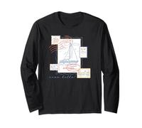 Ciao Bella Italian Seaside Stamps Vintge Tourist Destination Maglia a Manica