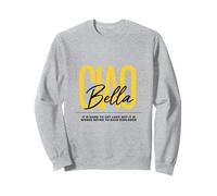 Ciao Bella Italian Yellow Script Esplora Il Design della Citazione Felpa
