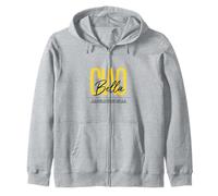 Ciao Bella Italian Yellow Script Esplora Il Design della Citazione Felpa con Cappuccio
