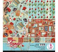 Ciao Bella Papers Paper Pad 30,5 cm 8/PKG, Tango, 8 Disegni/1 ciascuno, misura unica
